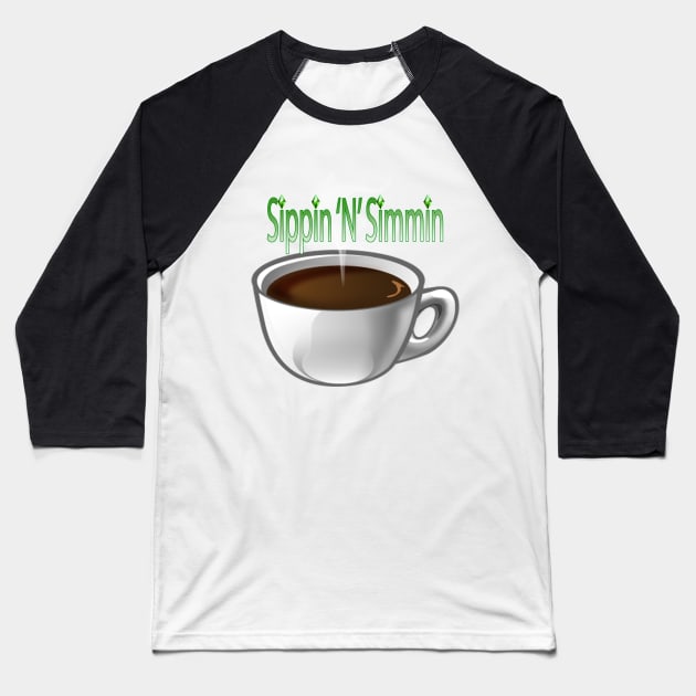 Sippin 'n' Simmin Baseball T-Shirt by BurritoKitty